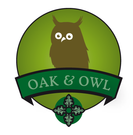 Oak en Owl logo kleur transparant